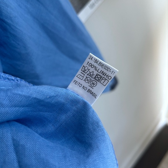 Cooka Linen Blue Button Down - Picture 4 of 6